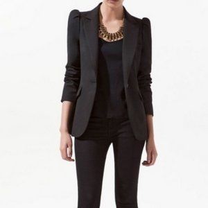 Zara puff sleeve black blazer size medium